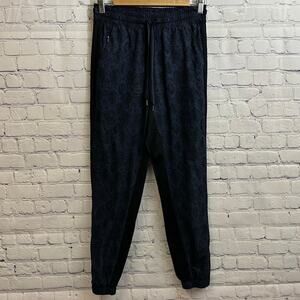 Athleta Brooklyn Jogger Blue Python Snake Print Women's 0 Workout Pockets Casual